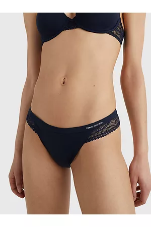 Tommy Hilfiger String mit Logo und Spitzenbesatz