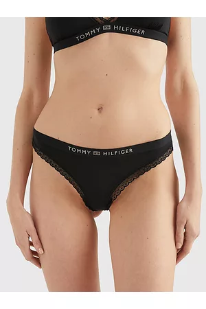 Tommy Hilfiger String mit Spitze und gleichfarbigem Logo