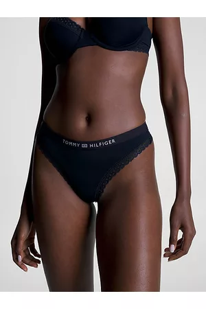 Tommy Hilfiger String mit Spitze und gleichfarbigem Logo