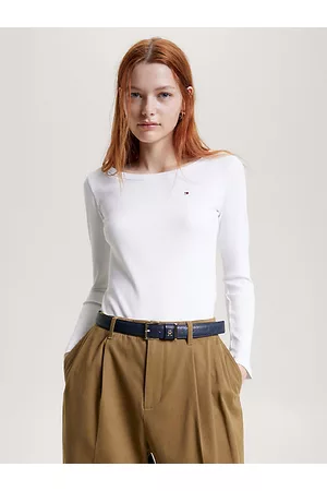 Tommy Hilfiger Geripptes Slim Fit Langarmshirt