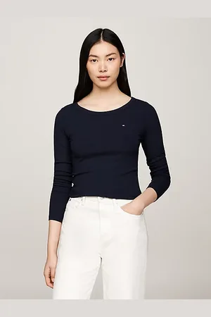Tommy Hilfiger Geripptes Slim Fit Langarmshirt