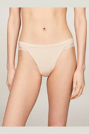 Tommy Hilfiger String mit Logo und Spitzenbesatz