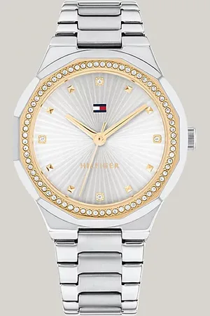 Tommy Hilfiger Kristallverzierte Armbanduhr aus Edelstahl