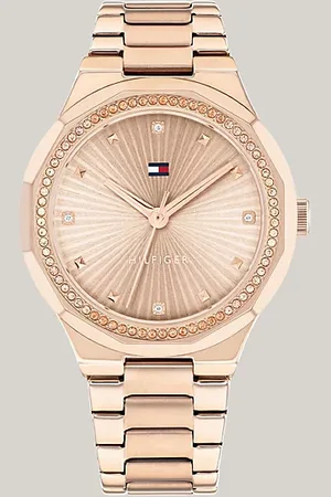 Tommy Hilfiger Nelkenvergoldete Armbanduhr aus Edelstahl