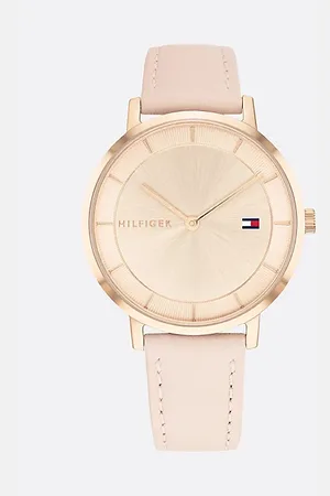 Tommy Hilfiger Nelkenvergoldete Armbanduhr mit Lederarmband