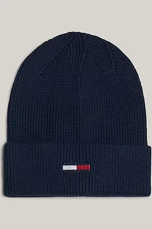 Tommy Hilfiger Rippstrick-Beanie mit verlängerter Flag