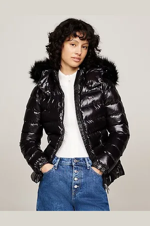 Tommy Hilfiger Daunen-Puffer-Jacke mit Kunstpelz und Kapuze