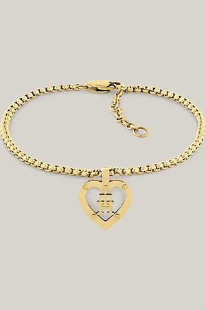 Tommy Hilfiger Vergoldetes Armband mit Herz-Anhänger
