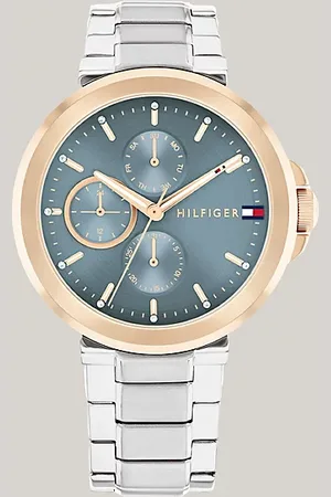 Tommy Hilfiger Edelstahl-Armbanduhr mit blauem Zifferblatt