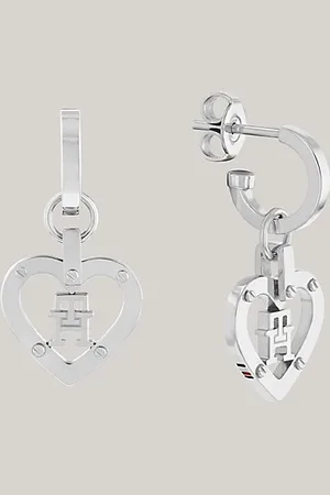 Tommy Hilfiger Ohrringe aus Edelstahl mit TH-Monogramm-Herz
