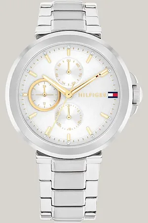 Tommy Hilfiger Edelstahluhr mit blauem Zifferblatt