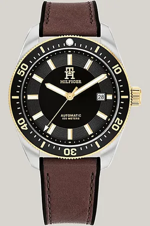 Tommy Hilfiger Armbanduhr mit Lederarmband und TH-Monogramm