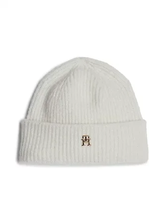 Tommy Hilfiger Beanie mit TH-Monogramm und Wollanteil