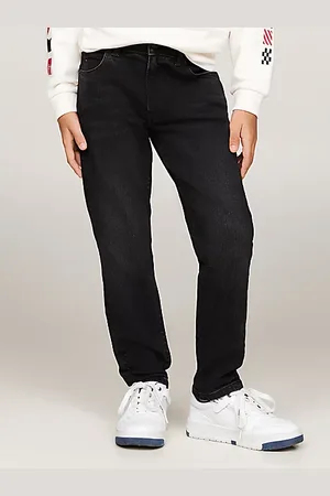 Tommy Hilfiger Schwarze Straight Jeans mit Fade-Effekt