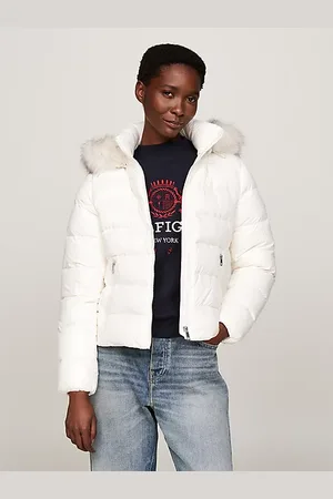 Tommy Hilfiger Daunenjacke mit Kunstpelz-Besatz