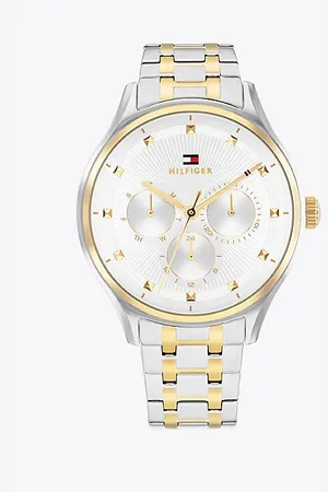 Tommy Hilfiger Zweifarbige, vergoldete Armbanduhr