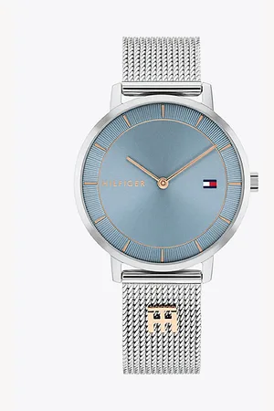 Tommy Hilfiger Rosévergoldete Uhr mit Lederarmband