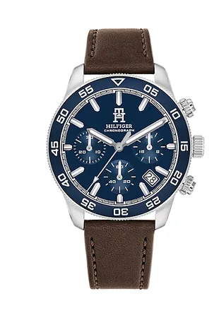 Tommy Hilfiger Chronograf mit braunem Lederarmband