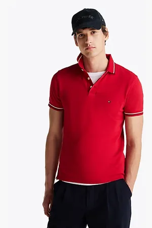 Tommy Hilfiger Slim Fit Poloshirt mit Kontrast-Detail