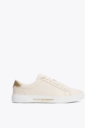 Tommy Hilfiger Court-Sneaker aus Leder mit Metallic-Details