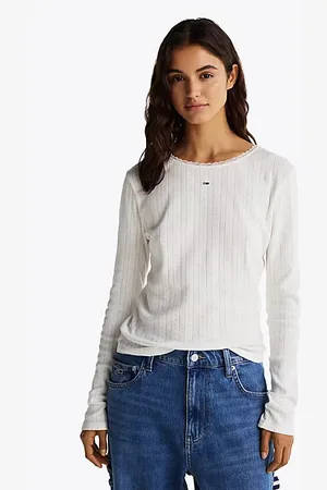 Tommy Hilfiger Slim Fit Pointelle-Langarmshirt