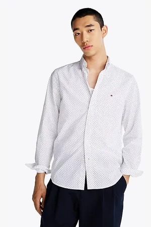 Tommy Hilfiger TH Flex gepunktetes Regular Fit Hemd