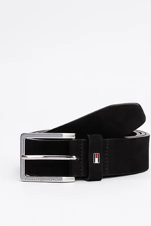 Tommy Hilfiger Ledergürtel mit eckiger Schnalle und Logo