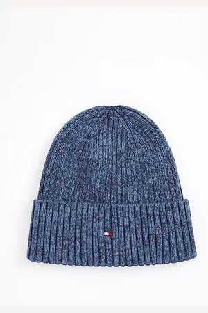 Tommy Hilfiger Beanie mit Kaschmir und Hilfiger-Flag