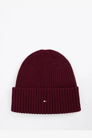 Tommy Hilfiger Beanie mit Kaschmir und Hilfiger-Flag