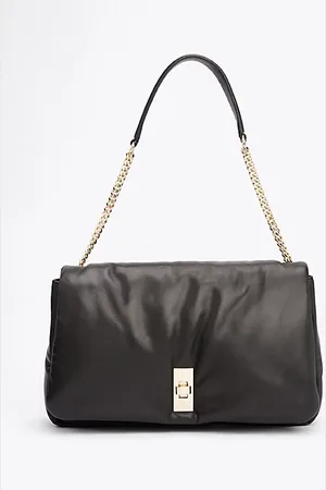 Tommy Hilfiger Weiche Leder-Schultertasche mit Drehverschluss