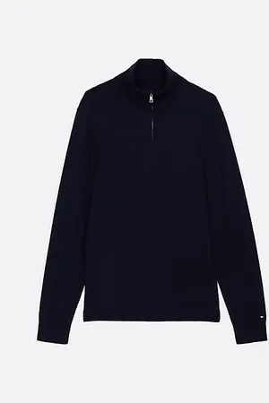 Tommy Hilfiger Smart Casual Wollpullover mit Reißverschluss