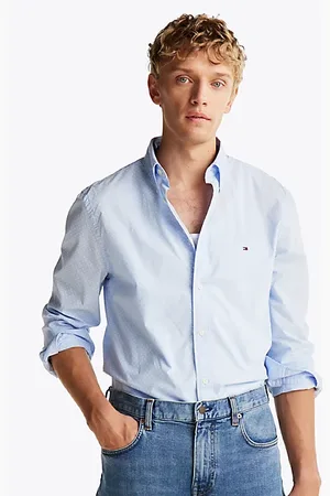 Tommy Hilfiger TH Flex gepunktetes Regular Fit Hemd