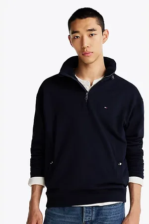 Tommy Hilfiger Flag-Sweatshirt mit Viertel-Reißverschluss