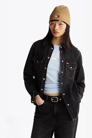 Tommy Hilfiger Regular Fit Denim-Bluse im Western-Stil