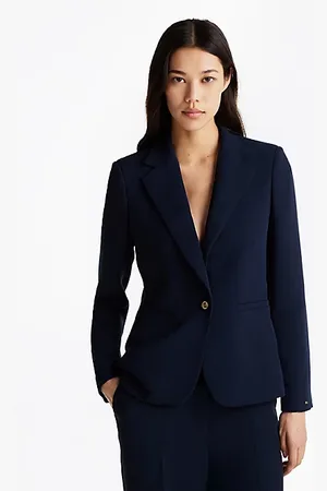 Tommy Hilfiger Einreihiger Slim Fit Blazer aus Krepp