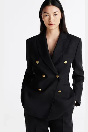 Tommy Hilfiger Zweireihiger Blazer aus reiner Wolle