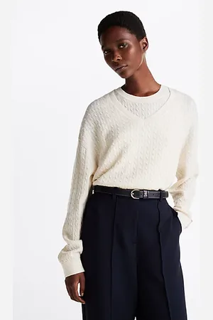 Tommy Hilfiger Mini-Zopfstrick-Pullover mit Wolle