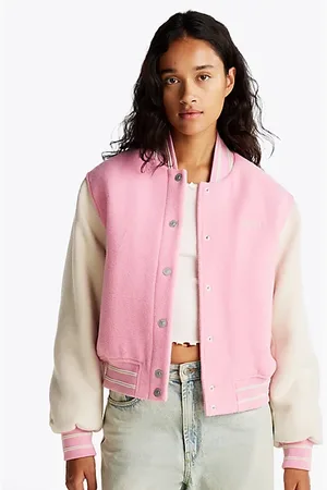 Tommy Hilfiger Varsity wattierte Bomberjacke mit Wolle