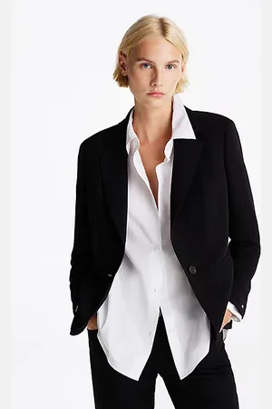 Tommy Hilfiger Einreihiger Slim Fit Blazer aus Krepp