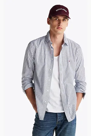 Tommy Hilfiger Regular Fit gestreiftes Popeline-Hemd