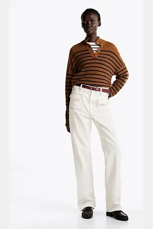 Tommy Hilfiger Bootcut Relaxed Kontrast-Jeans mit hohem Bund