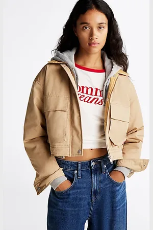 Tommy Hilfiger Twill-Jacke mit Cord-Kragen