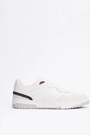 Tommy Hilfiger Basketball-Sneaker aus Leder mit Strukturmix