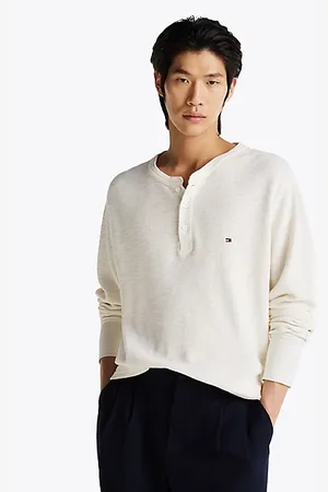 Tommy Hilfiger Langarmshirt mit Henley-Kragen