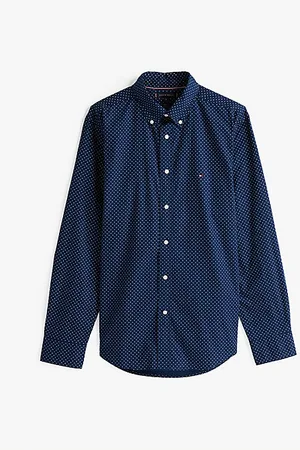 Tommy Hilfiger TH Flex gepunktetes Regular Fit Hemd