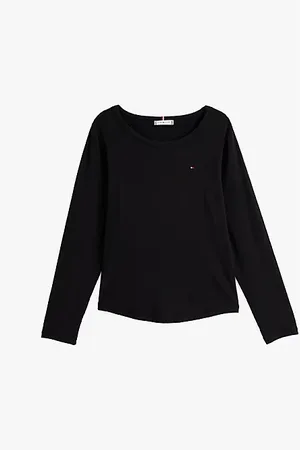 Tommy Hilfiger Curve geripptes Slim Fit Langarmshirt