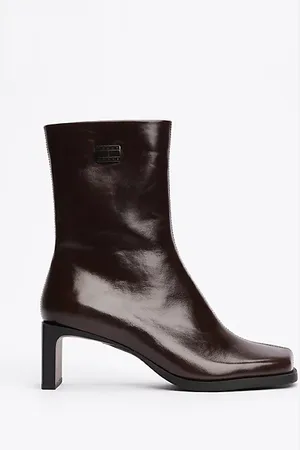 Tommy Hilfiger Stiefelette aus Leder mit Square Toe