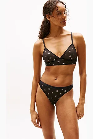 Tommy Hilfiger Longline-Bralette aus Mesh mit Sternprint