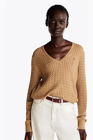 Tommy Hilfiger Mini-Zopfstrick-Pullover mit Wolle