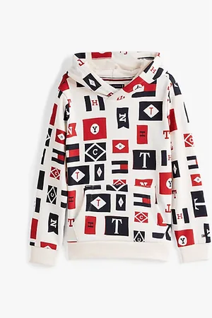 Tommy Hilfiger Hoodie mit Flag-Print